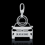 Personalised Number Plate Car Keychain