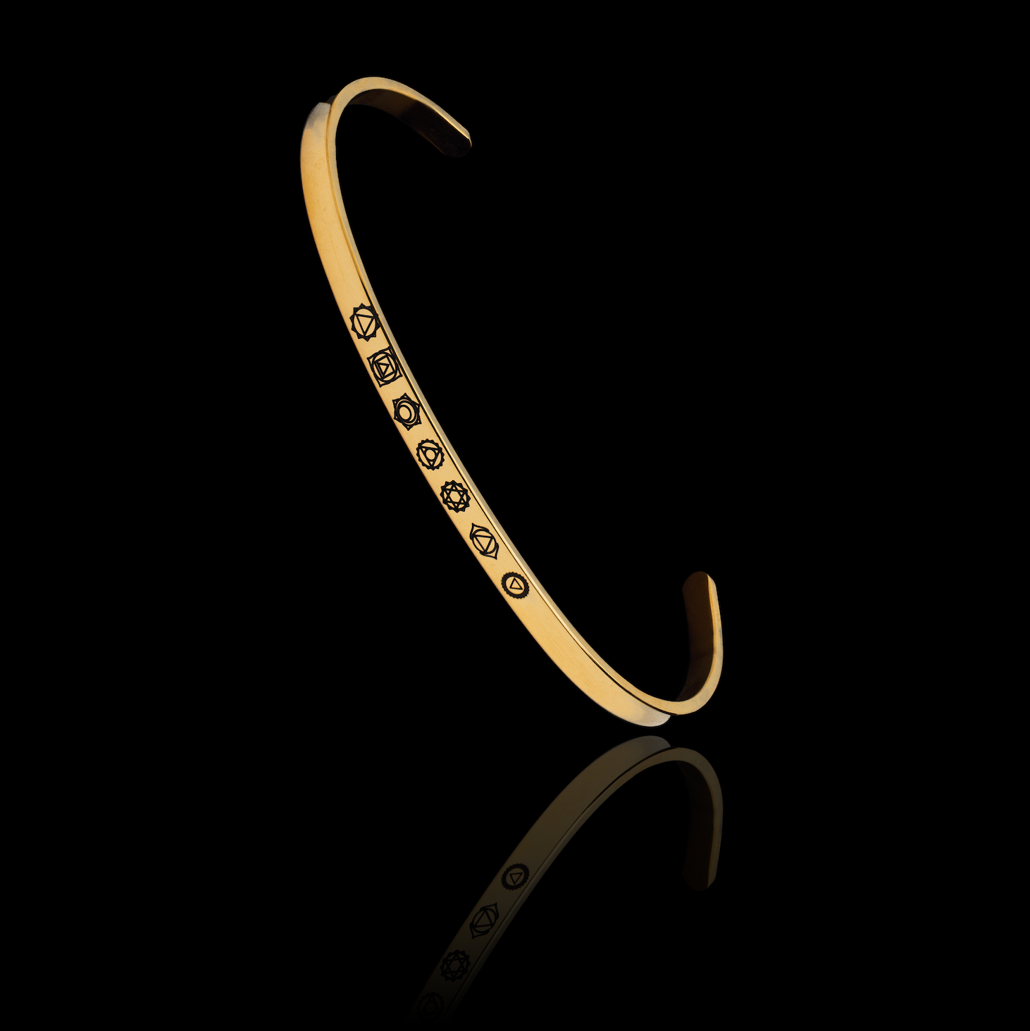 7 Chakra Minimal Engraved Bracelet