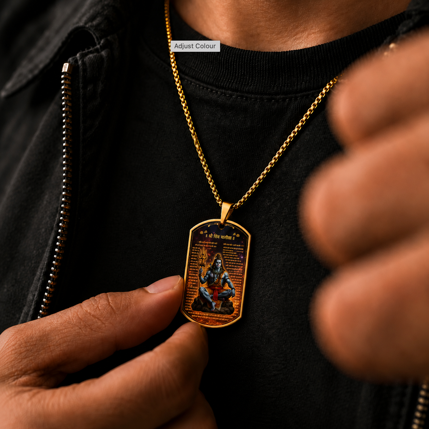 Shiva Chalisa Shakti Locket for Men