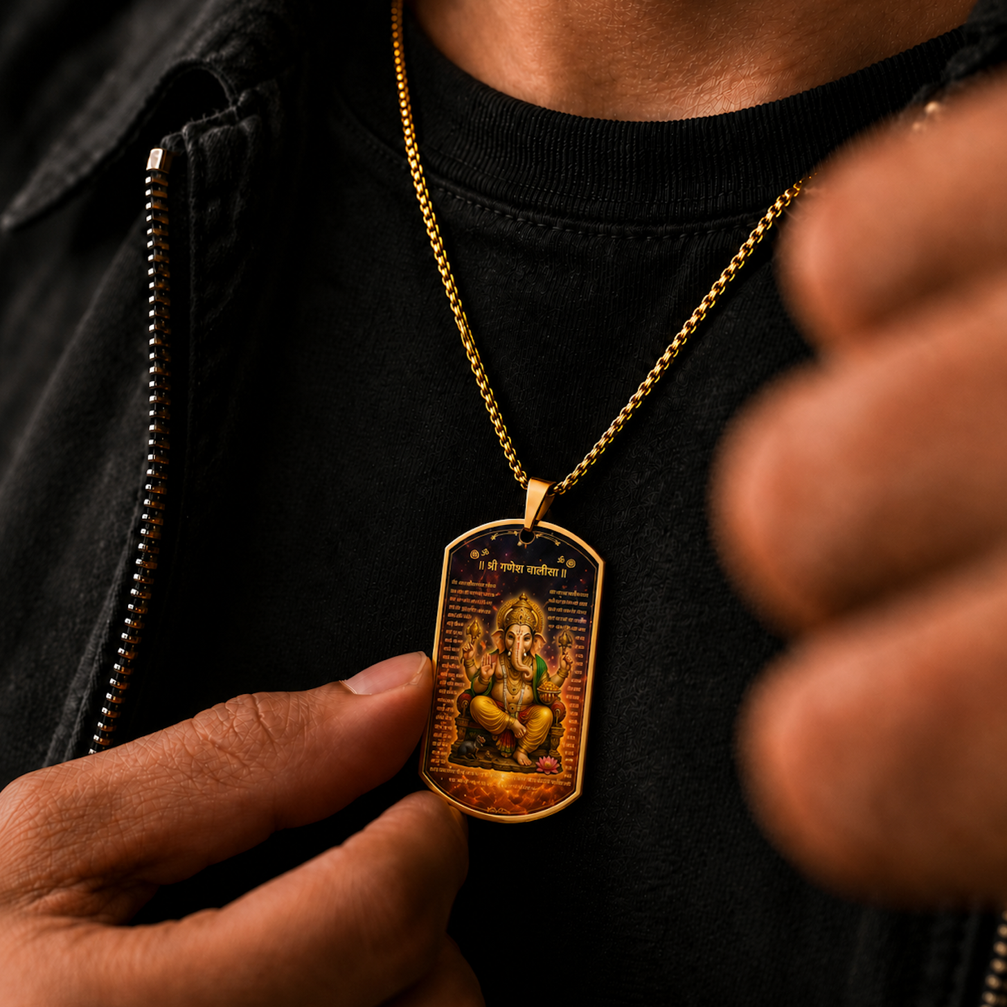 Ganesh Chalisa Shakti Locket for Men