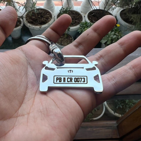 Buy Customized Number Plate Car Keychain Online at the Best Price