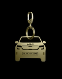 Personalised Gold Plated Car Keychain
