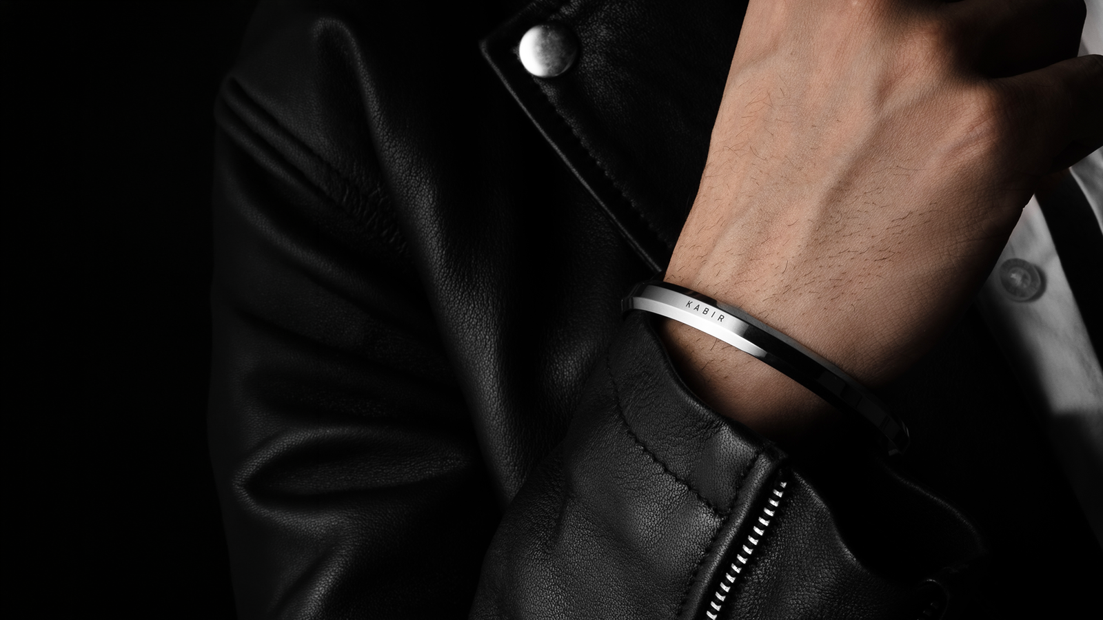 Mens jewellery — engraved stainless steel bracelet, signet ring and 22K gold plated cuban chain worn together