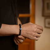 BLACK ONYX EVIL EYE BRACELET (PERSONALISED)