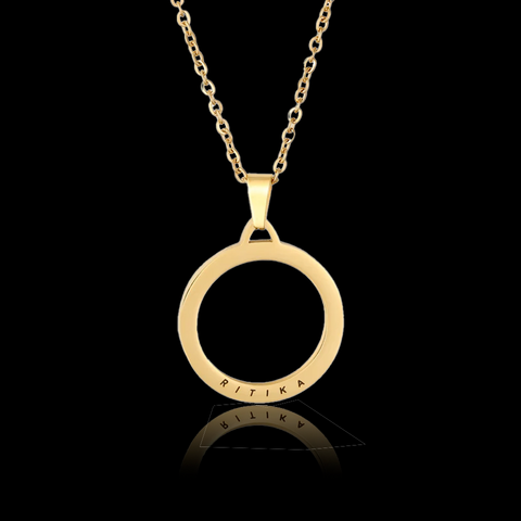 Personalised Russian Ring Pendant Necklace - The Bench