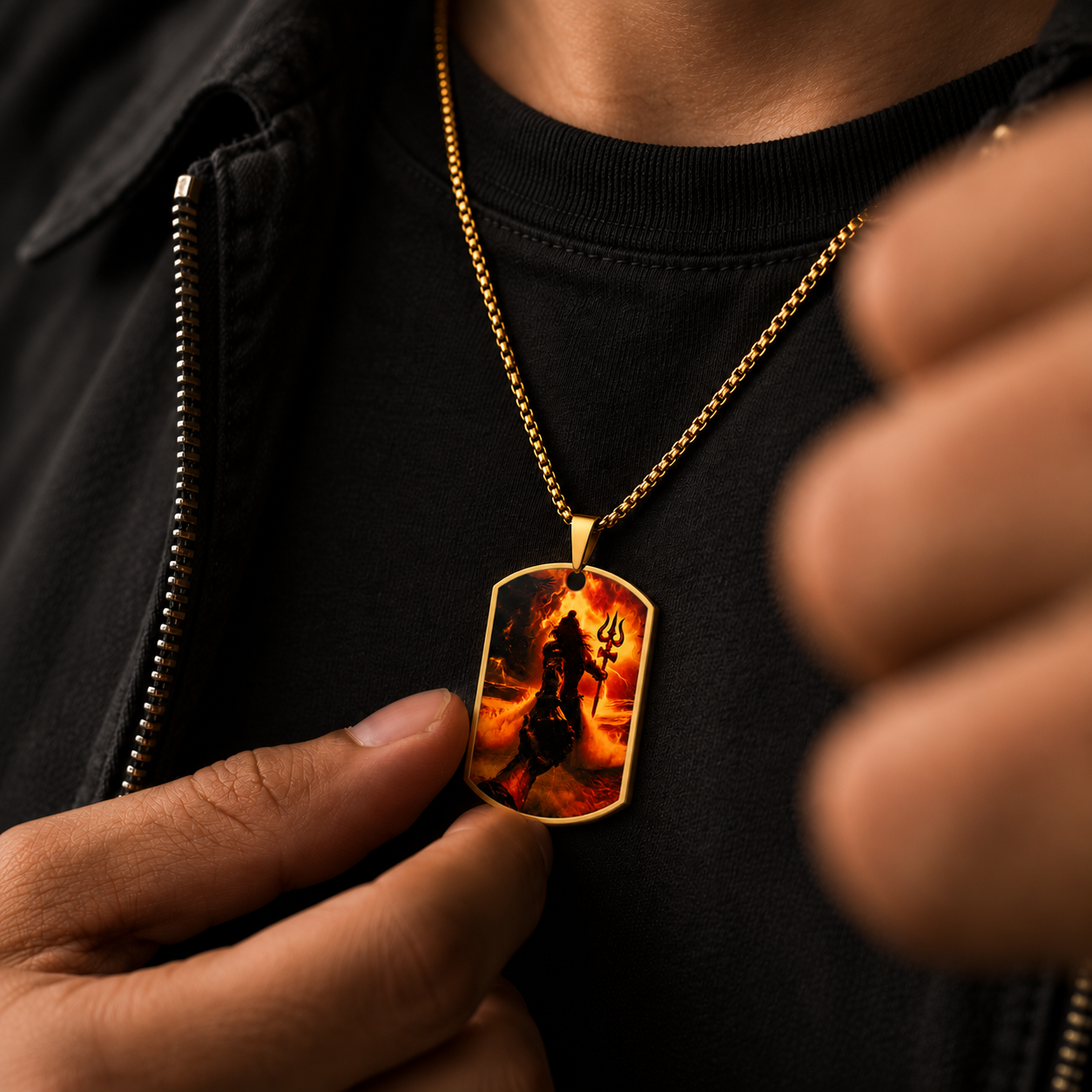 Shiva Chalisa Shakti Locket for Men