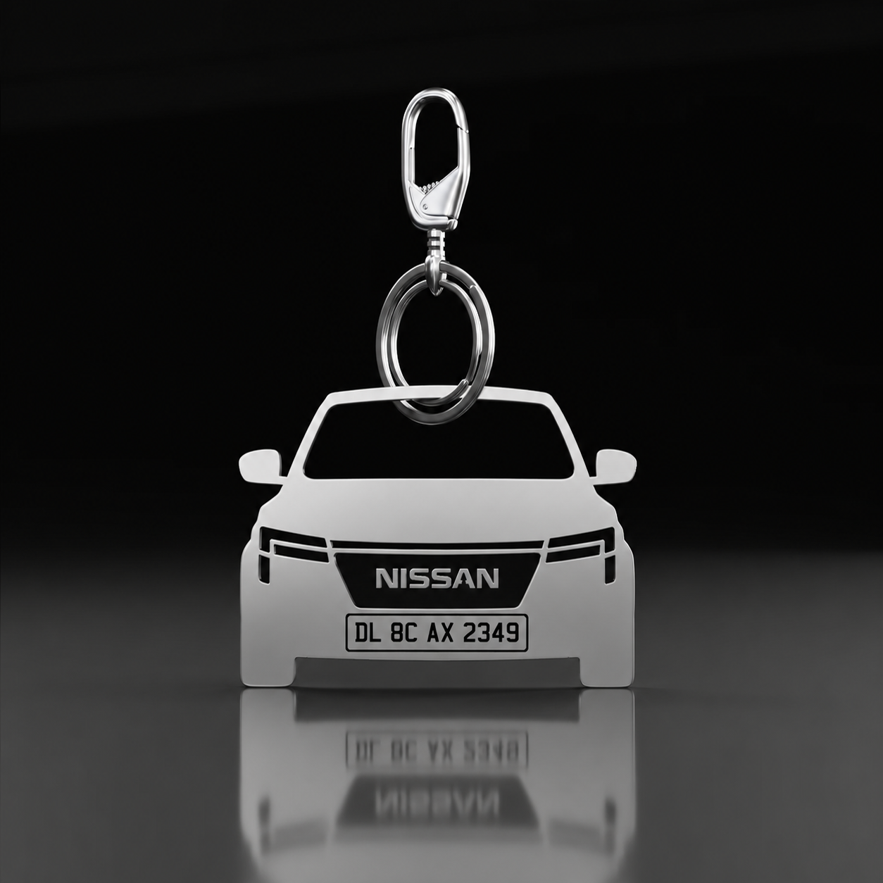 Personalised Number Plate Car Keychain