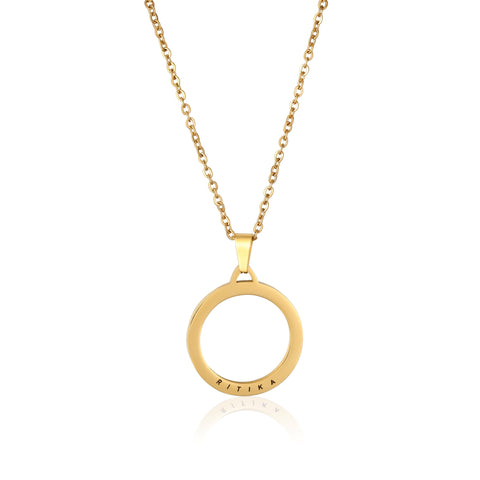 Triple Eternal Ring Pendant Personalised Necklace | Bloom Boutique