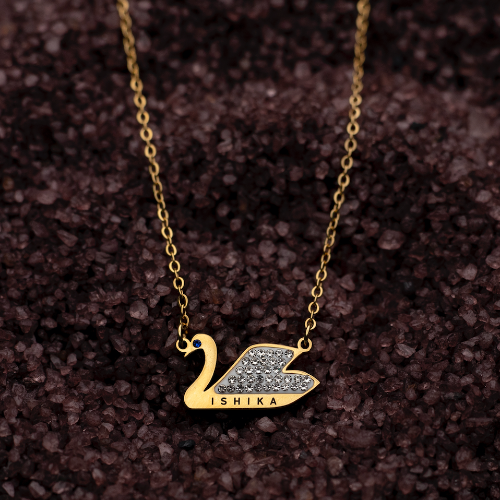 Personalised Swan Pendant for Women