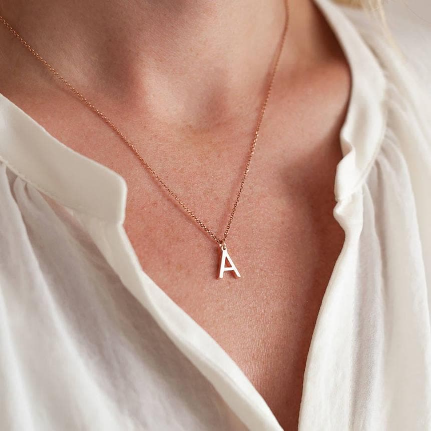 Amazon.com: Gold Initial Necklaces for Women Girls,Dainty 14K Real Gold  Plated Letter Necklace Small Initial Pendant Choker Necklace a Necklace  Paperclip Layered Necklace Stack Name Necklace Trendy Jewelry Gift:  Clothing, Shoes &