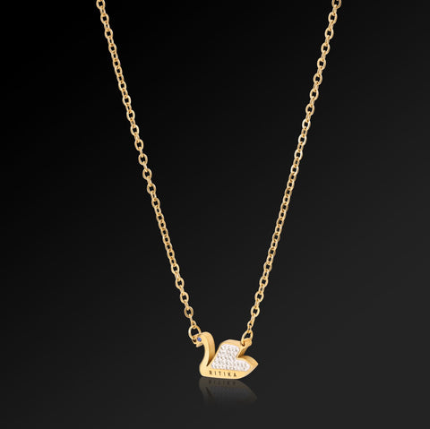 Rose Gold Swan Love Necklace – GIVA Jewellery
