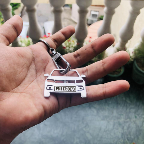 Car Keychain | Personalised Number Plate Car Keychain