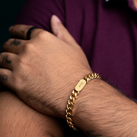 Square Cut Cuban Link Bracelet - Solid Italian Gold | Lirys Jewelry –  Liry's Jewelry