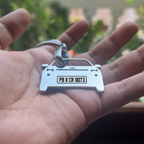 Buy Customized Number Plate Car Keychain Online at the Best Price