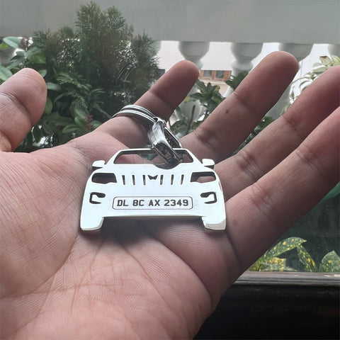 Buy Customized Number Plate Car Keychain Online at the Best Price