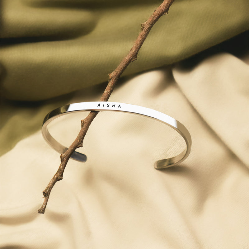 Buy Personalised Silver Name Bracelet Online for Him/Her