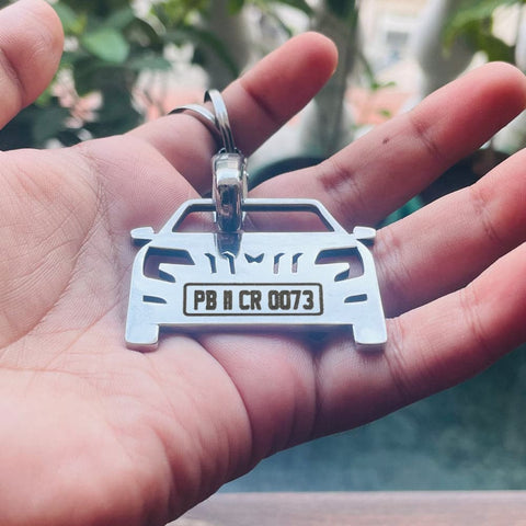Buy Customized Number Plate Car Keychain Online at the Best Price